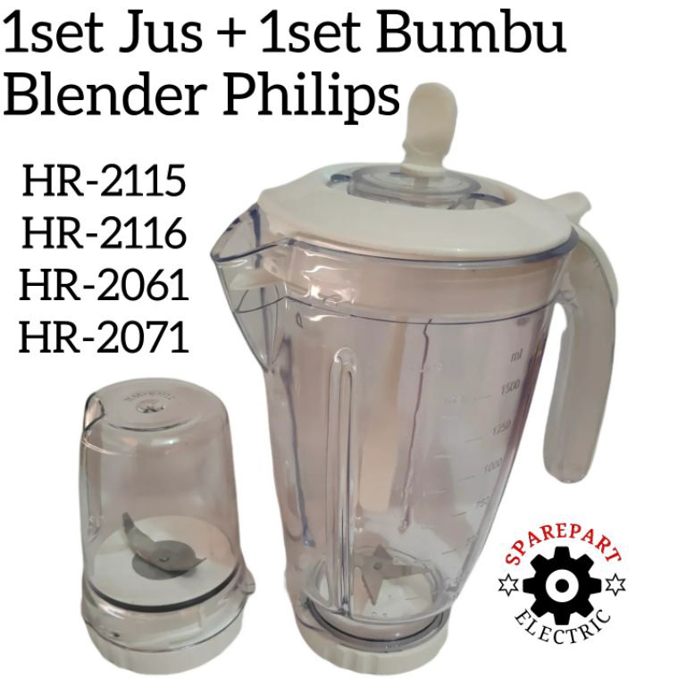 Special Price.. PROMO GELAS BUMBU + GELAS JUS 1SET UNTUK BLENDER PHILIPS HR 2115 2116 2061 2071