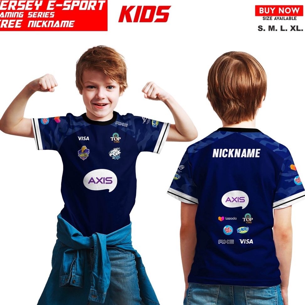 BIG SALE. KAOS JERSEY GAMING ANAK EVOS 2021 GRATIS NICKNAME