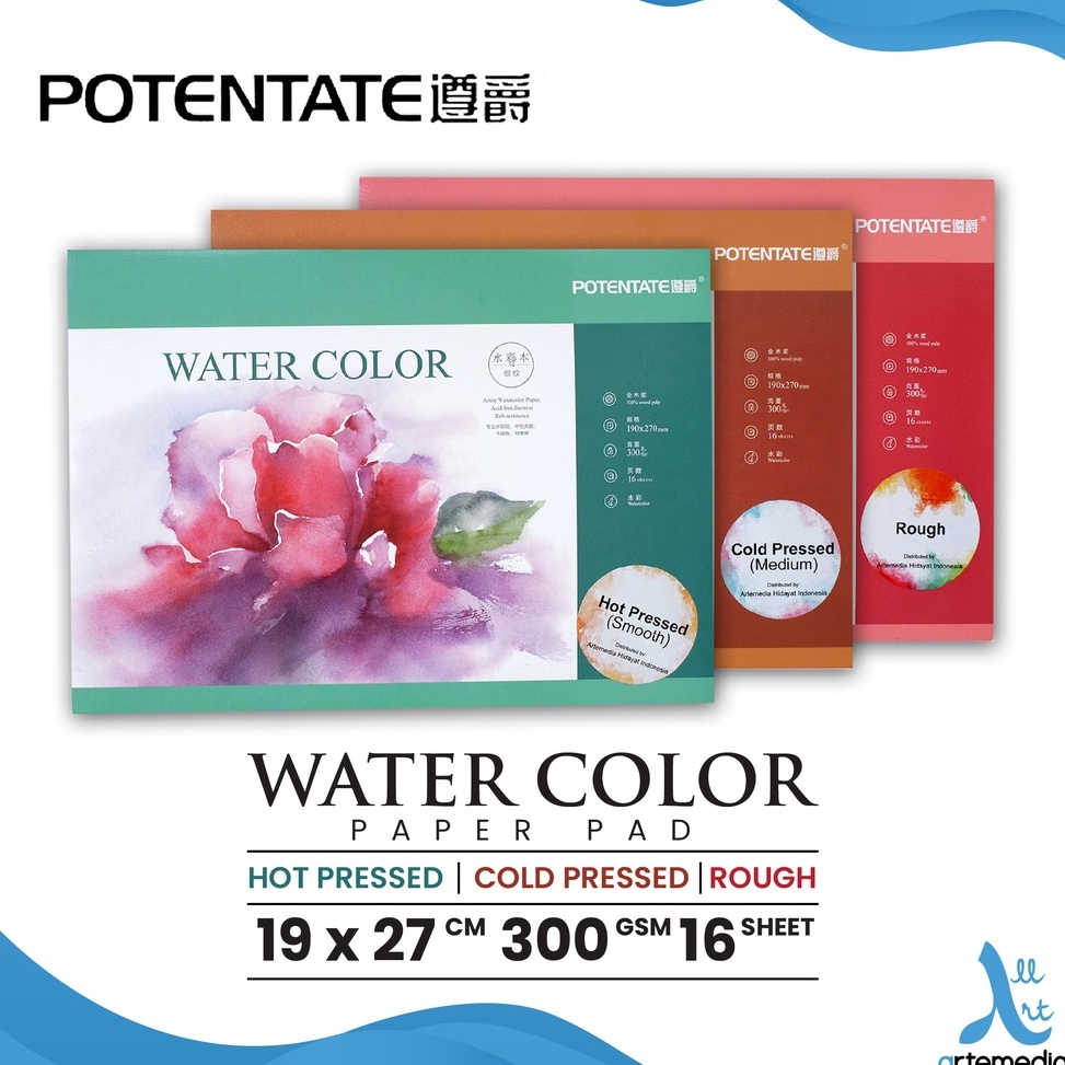 

Terbaru.. Watercolor Pad Potentate 19x27cm Watercolor Paper Block 0QN