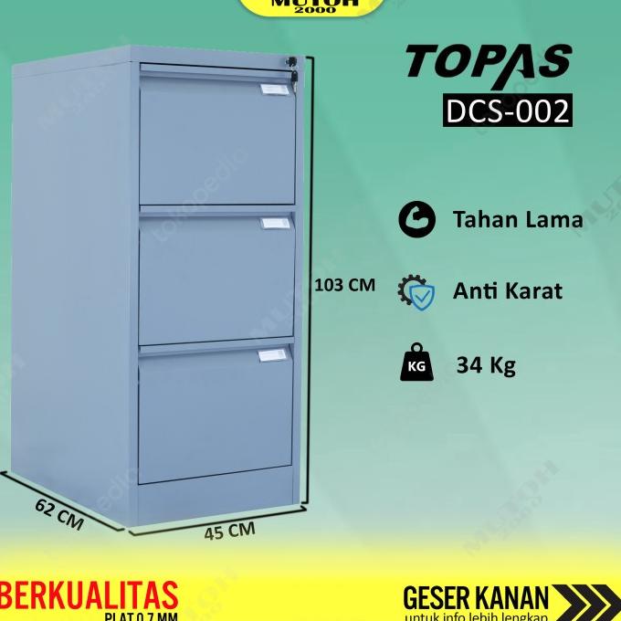 

Big Sale Filing Cabinet Filling Kabinet Topas Dcs-002 - 3 Susun 3 Laci Original