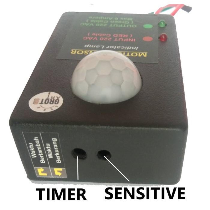 Saklar Sensor Gerak Otomatis ( Pir ) / Motion Detector Ac 220 Volt