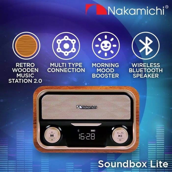 Best Seller Nakamichi Soundbox Lite Speaker Retro Music Station Wireless Original
