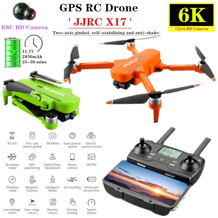 JJRC X17 / G105 DRONE 6K 5G WIFI FPV 2 AXYS GIMBAL SJRC F11 PRO KILLER ORIGINAL