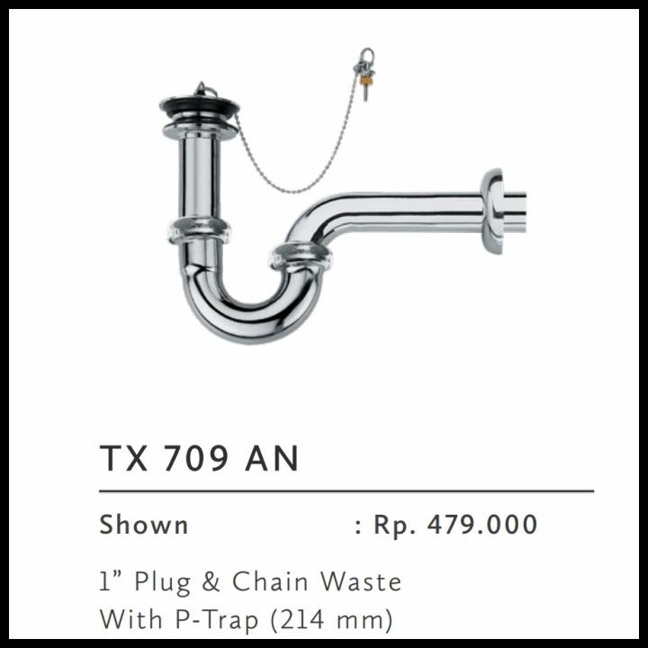 Terlaris Afur Pembuangan Air Leher Angsa Wastafel Set Pipa Toto Tx 709 An