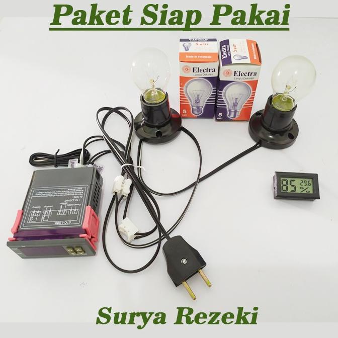 Paket Mesin Tetas telur pemanas dengan Thermo-hygrometer