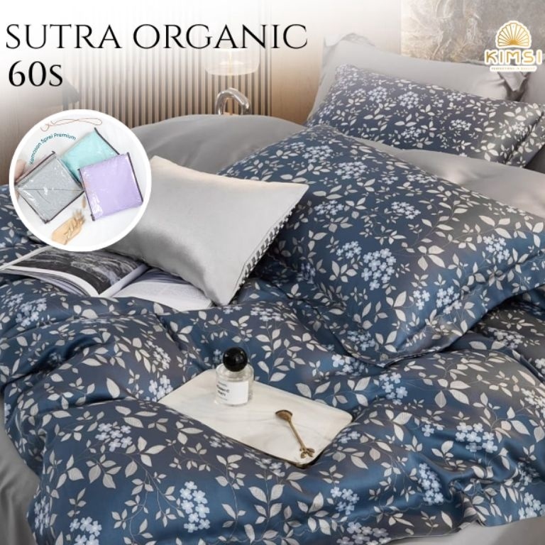 Terpercaya.. Sprei set sutra organic 60s | 180x200 kingsize|  sutra organic 60s 80s 40s tanpa bedcov