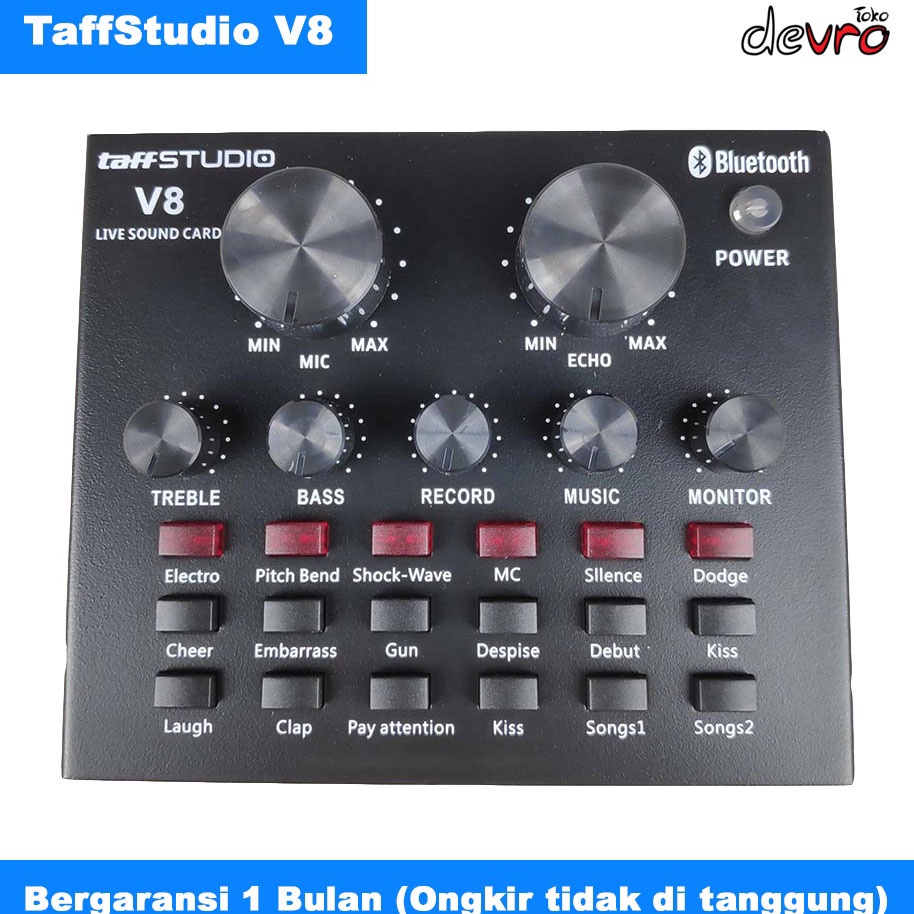 PALING LARIS. TaffStudio - ZLive - Audio USB External Soundcard V8 Live Broadcast Microphone Headset