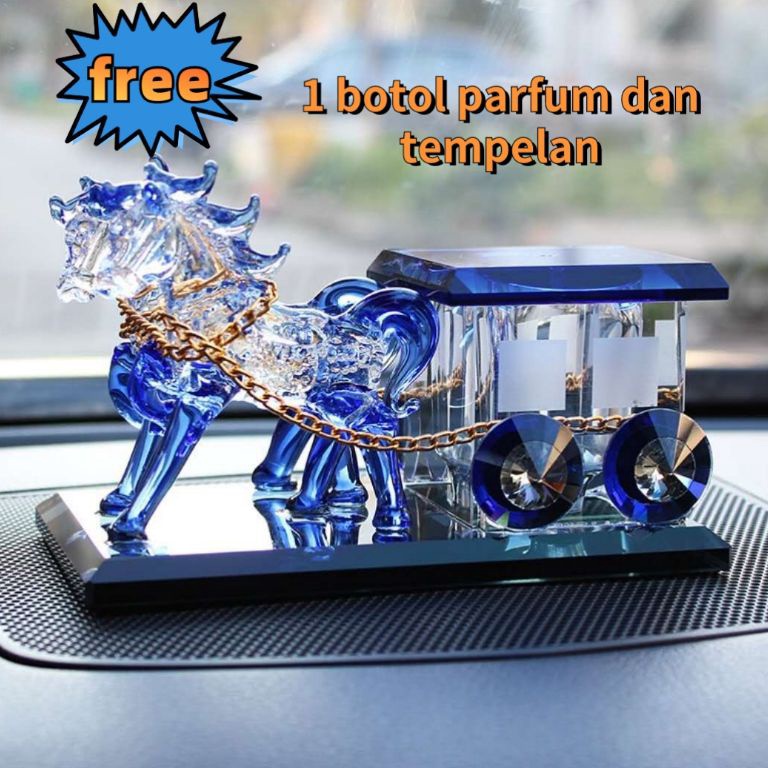 Harga Spesial.. CAR PARFUME  PAJANGAN DASHBOARD MOBIL KUDA KRISTAL PARFUM MOBIL AKSESORIS MOBIL PEWA