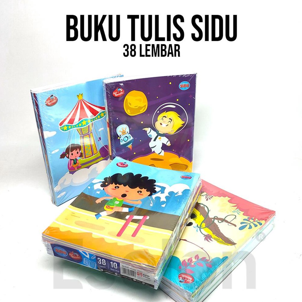 

⋆Laris 10pcs Buku Tulis SIDU Garis 38lembar / 1pack Buku Tulis SIDU 38lembar / Buku Tulis SIDU N54