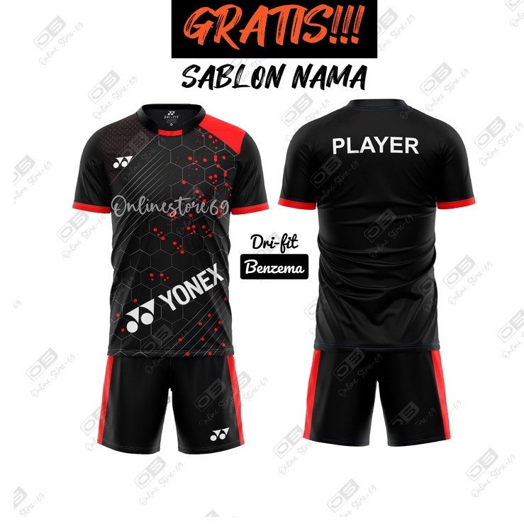 Terbaru.. Setelan baju badminton yonex / setelan bulutangkis pria / Baju bulutangkis pria wanita