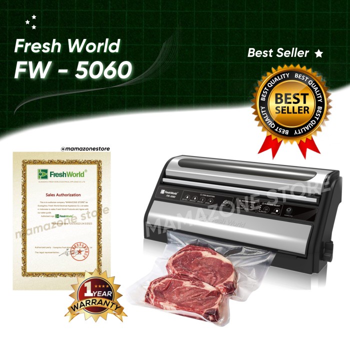 Freshworld Vacuum Sealer Fw 5060 Fresh World Fw 5060 Fw5060