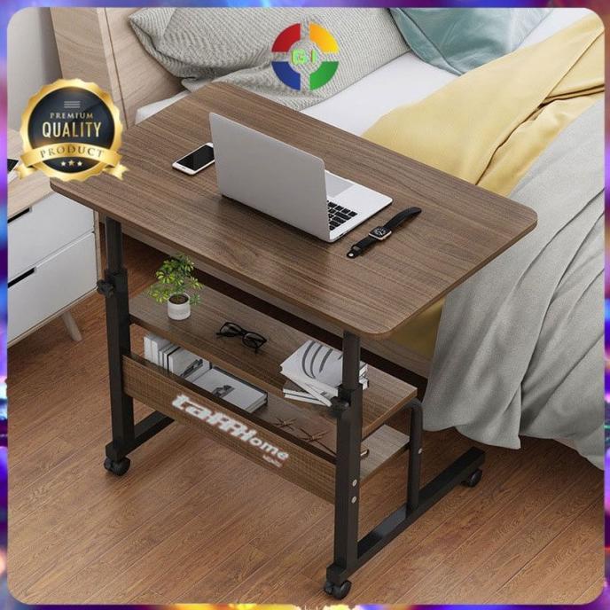 Meja Rak Laptop Portable Laptop Desk Tiga Tingkat Brown Cod Lapakmutiareivana