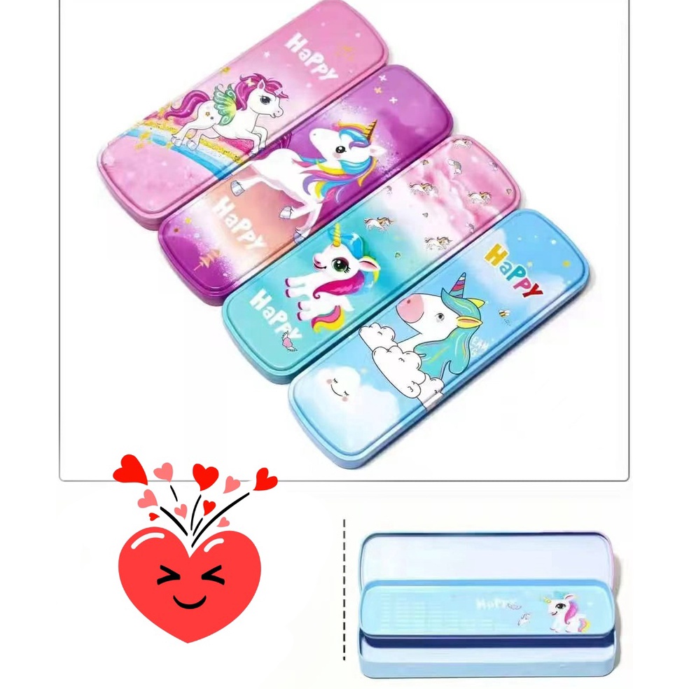 

➢ KOTAK PENSIL bahan KALENG motif PENCIL CASE Ready Stock Д ■
