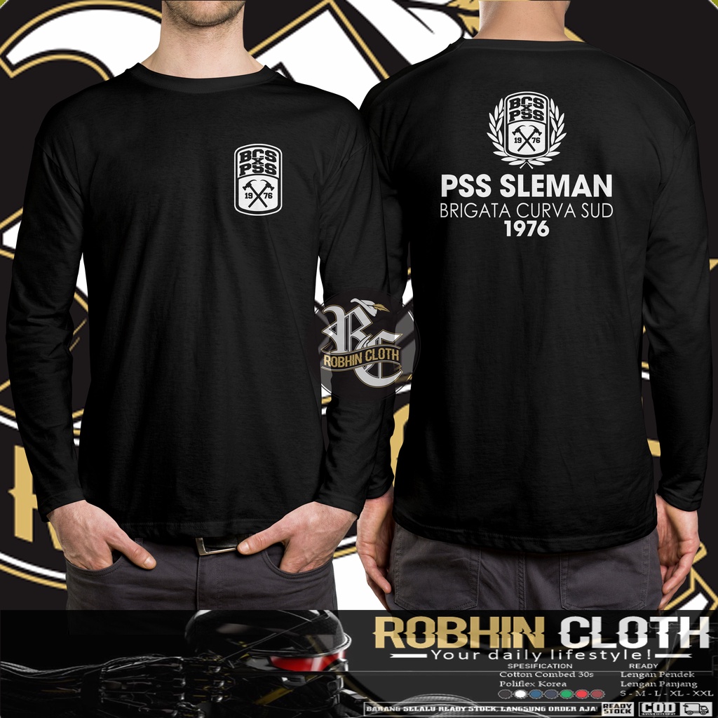 Kaos BCS PSS SLEMAN BRIGATA CURVA SUD v2 LENGAN PANJANG Baju Sport