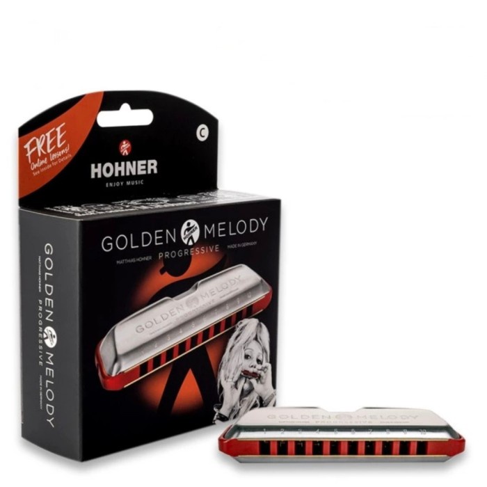 Terlaris Harmonica Diatonic Hohner New Golden Melody Progressive Original