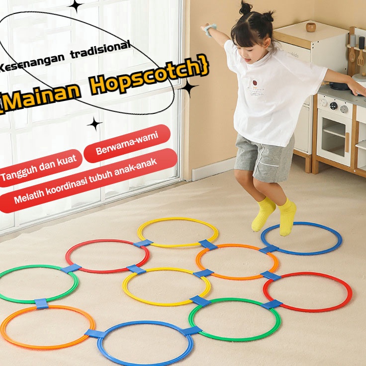 Grosir 44/38/28cm Mainan Jingkat Pincang Hopscotch Mainan Edukasi Anak Mainan Lompat Indoor Outdoor 