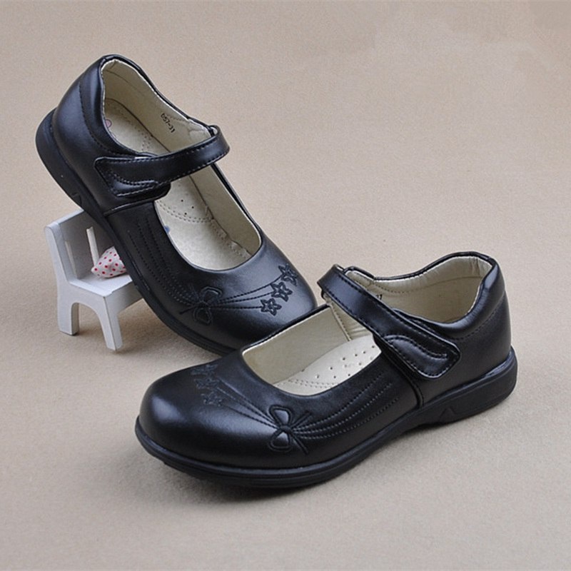 ❤Children Girl Student Shoes School Black Leather Shoes Girls Fashion Princess Shoes Kids Classic Gl