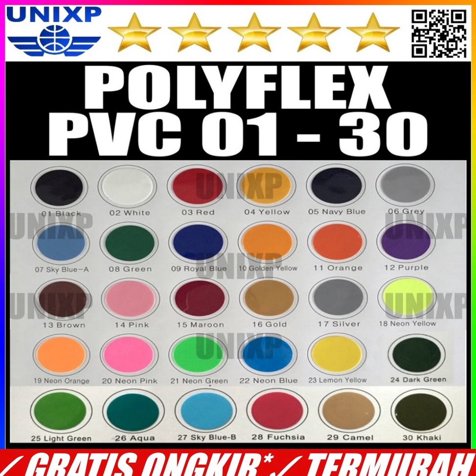 _ wl Polyflex Pvc Korea Bahan Sablon Polyflex Stiker Poliflex Polyflek Flex l Kualitas Premium ☣.