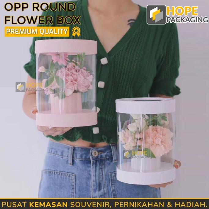 

8.8 Bloom Box Mika Transparant Kado Bunga/ Souvenir Wisuda Flower Box