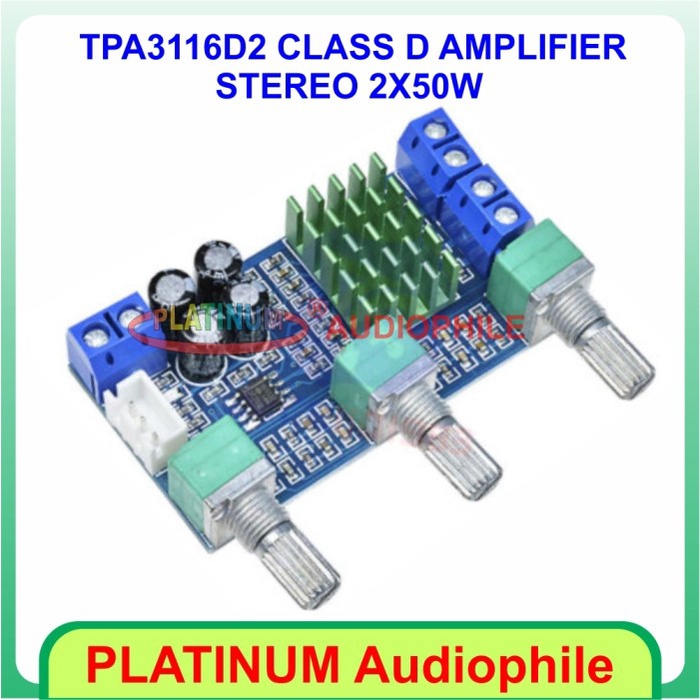 TPA3116 AMPLIFIER CLASS D 2X50W + TONE CONTROL - TPA3116D2 CLASS D