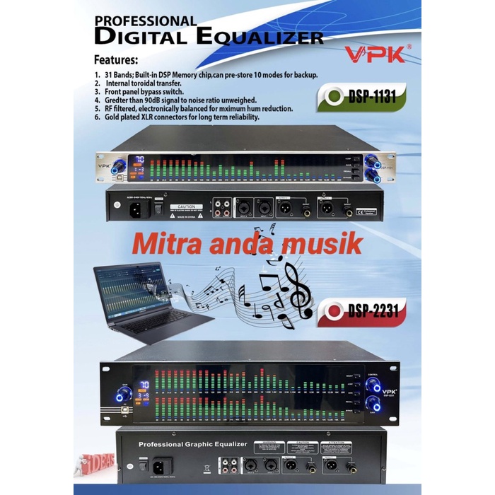EQUALIZER DIGITAL PROFESIONAL DSP1131 31 BAND