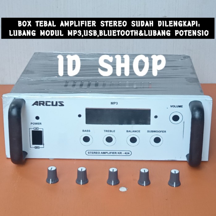 BOK AMPLI POWER PLAT TEBAL ADA LUBANG UTK MODUL MP3 USB POTENSIO BOX
