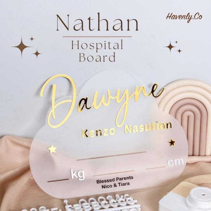 NATHAN Hospital Board | Papan Nama Bayi | Papan Nama Akrilik