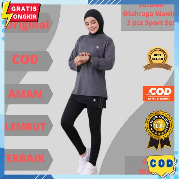 Omeset Wanit Gowes 1 Pasang Bju Olah Raga Baju Aerobix Fashion Wanita Swtelan Olahraga Gym Stlan Cwe