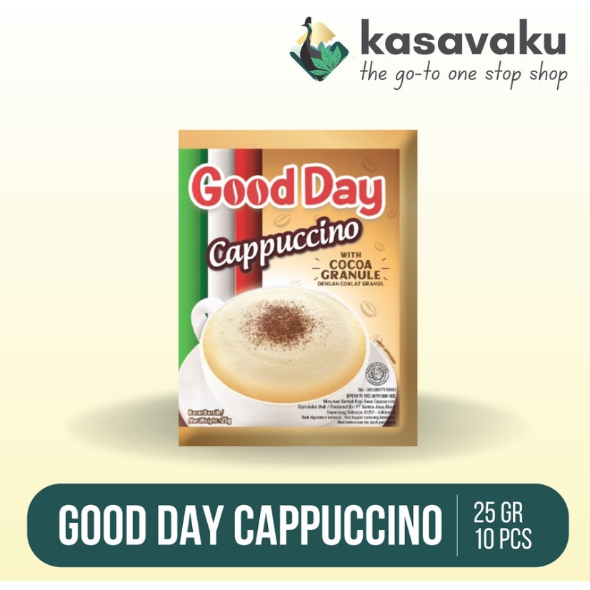 

kopi Good Day Cappuccino 10 sachet 1 renceng