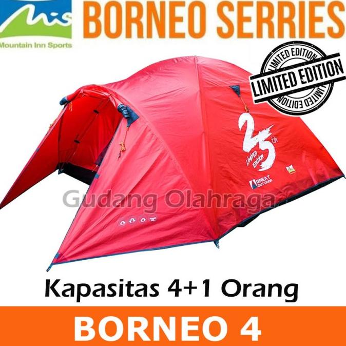Tenda MIS BORNEO 4 Mountain Inn Sports / Tenda Camping Dome 4 Orang