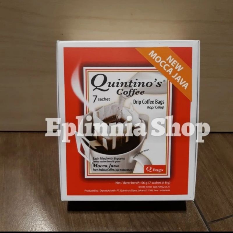 

Quintino's Quintinos Mocca Java Drip Coffee Bags 56 gr - Kopi
