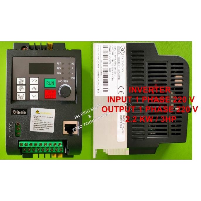 Inverter VFD AT2 Input 1 Ph 220v Output 1 Ph 220 V For Motor Dinamo 1