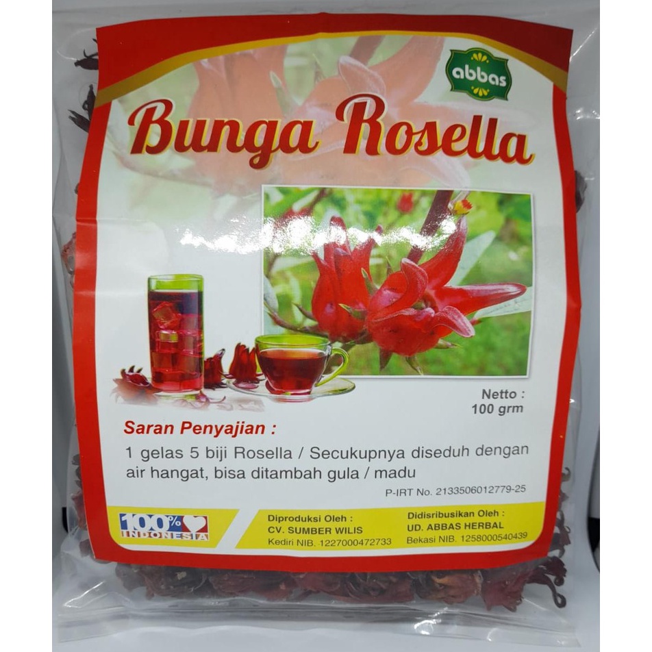 

➫Laris❇ D7STJ Teh Seduh Bunga Rosella MERAH Rosela MERAH 100 gram B67 Ready