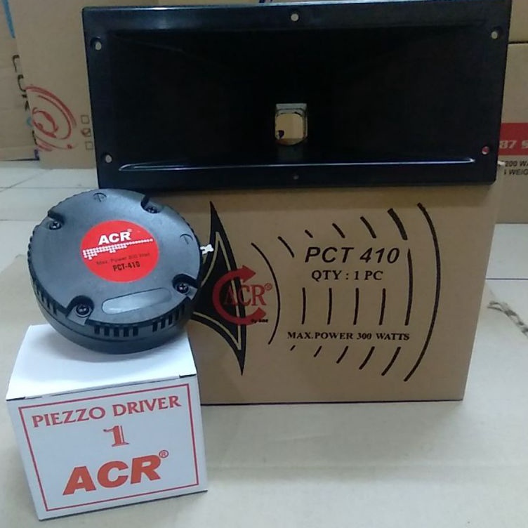 Stok banyak TWEETER ACR PCT 410 CORONG HORN & DRIVER PIEZZO 300 Watt (1 set Horn & Driver) f Terbaru