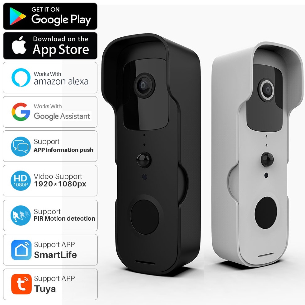Promo.. Door bell Tuya Bel Rumah dengan kamera waterproof smart doorbell  with camera wifi interkom speaker video M9G