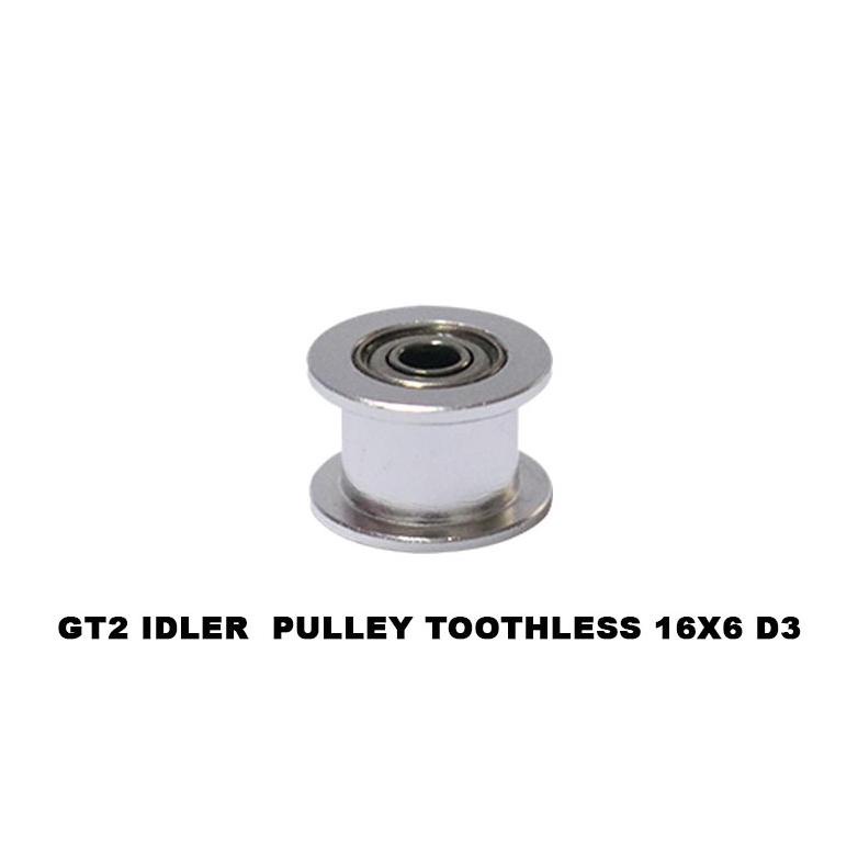 Terbaik Eelic Tip-Gt216X6D3 Gt2 Idler Pulley Toothless 16T 3Mm Lebar 6 Mm Tanpa Gigi Reprap 3D Print