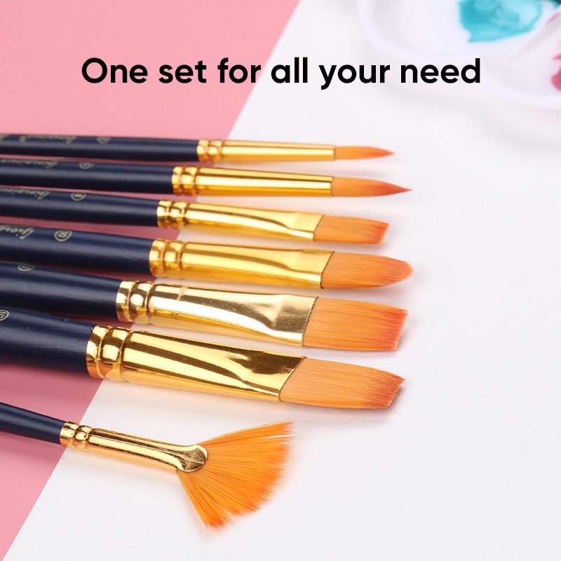 

HAL GIORGIONE PAINT BRUSH SET KUAS LUKIS 3/4/5/6/7/10 PCS NYLON SA2