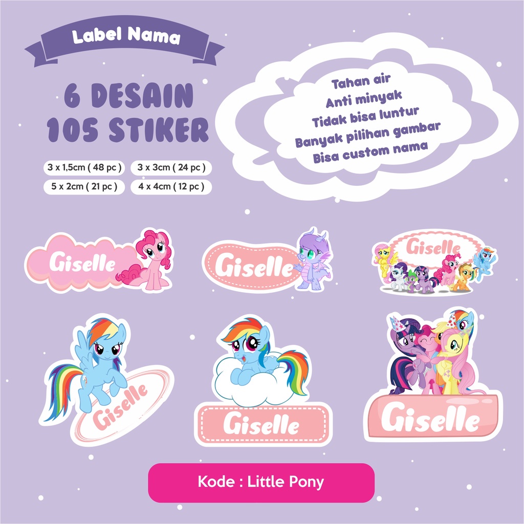 

UVD STIKER NAMA WATERPROOF ANTI AIR CUSTOM FREE RRF