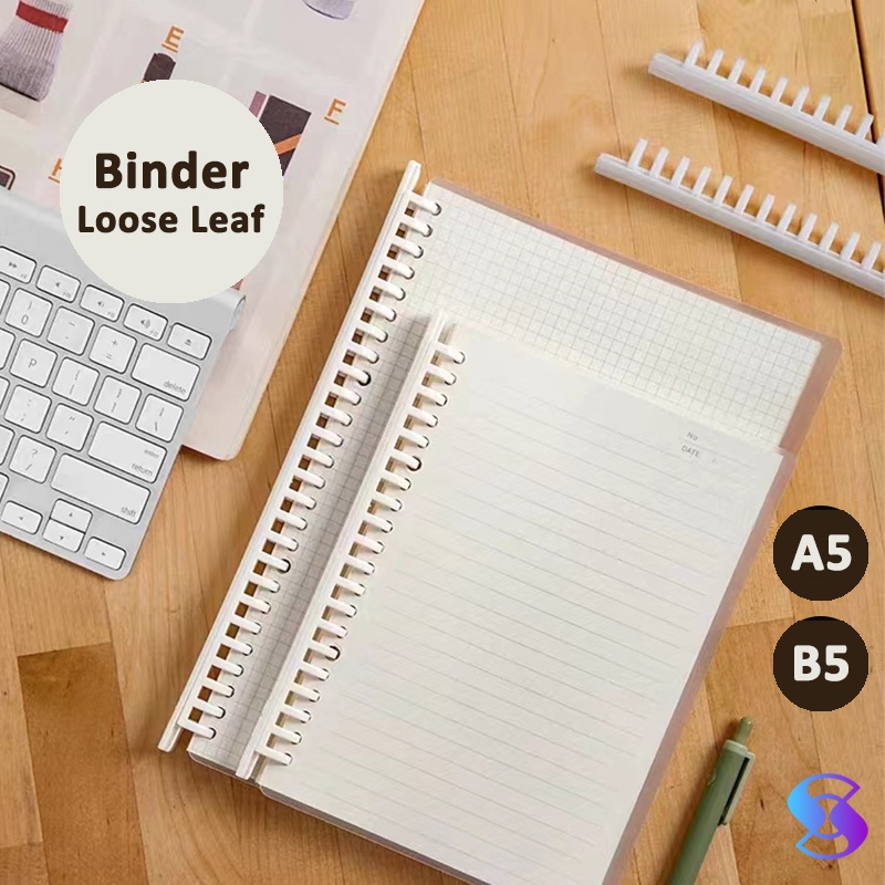 

LT2 RING BINDING / BINDER LOOSE LEAF / REFILLABLE NOTEBOOK A5 -20 RING/B5 -26RING-SUNING MALL AEY