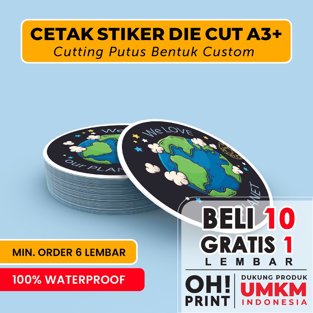 

KM6 CETAK STIKER VINYL A3+ CUTTING PUTUS DIE CUT / CETAK STIKER SOURVENIR FFQ