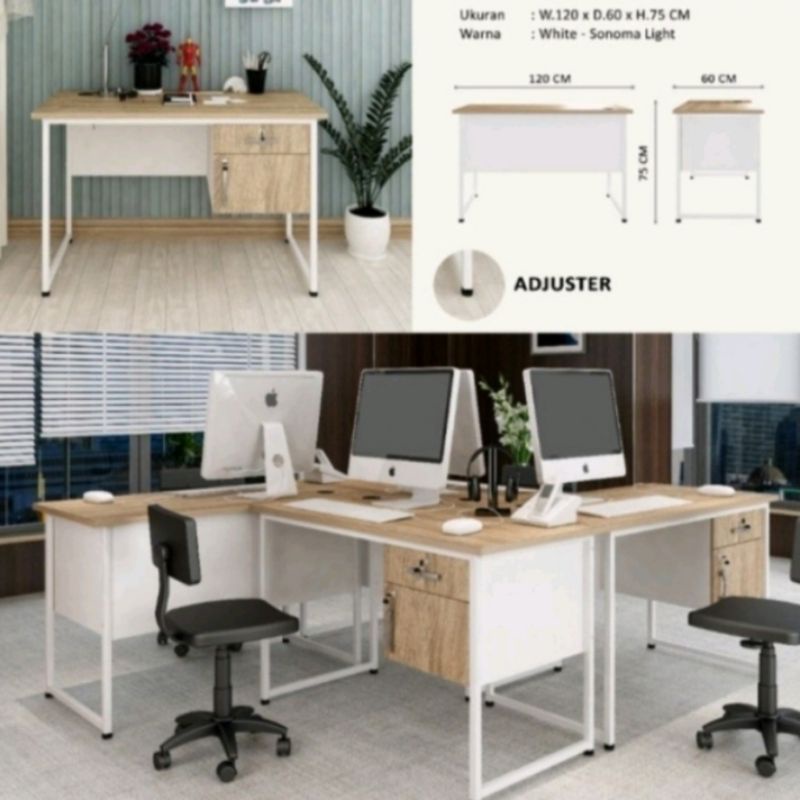 meja kaki besi meja kantor meja tulis meja minimalis
