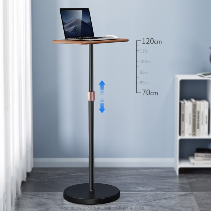 Standing Laptop Kayu 70-120Cm Meja Laptop Standing Portable Aera L42