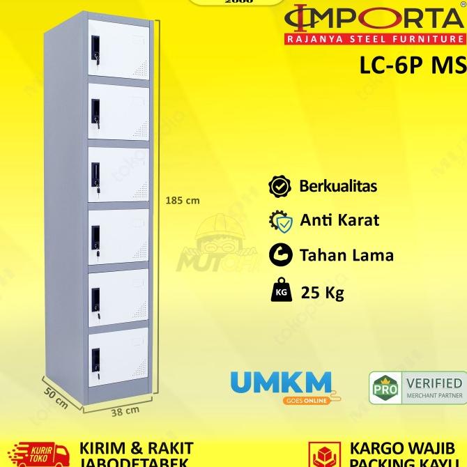 

Ready Importa Lc-6P Bt Ms Standing Loker Besi Locker Besi 6 Pintu Full Plat Limited Edition