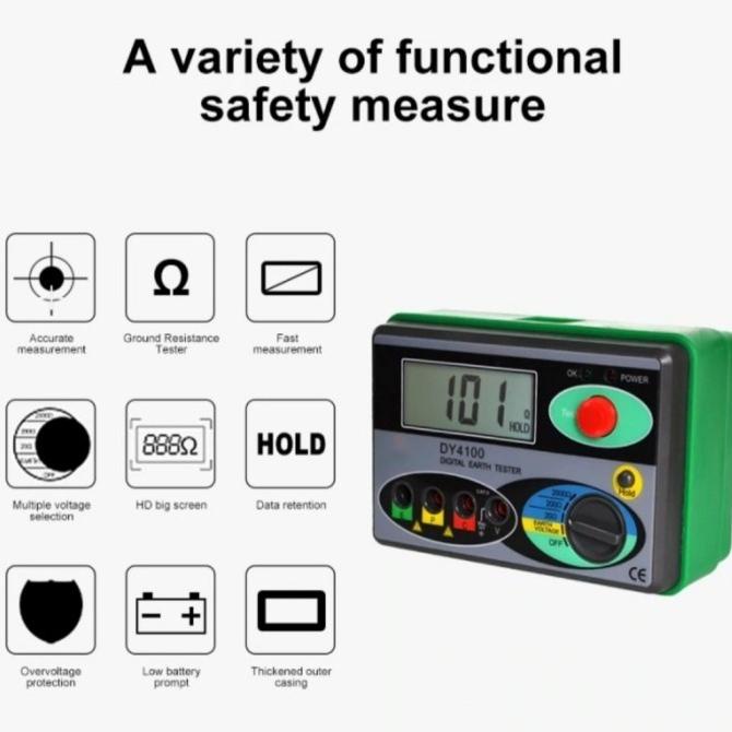 Digital Earth Tester Gronding DY 4100 Megger Earth Tester