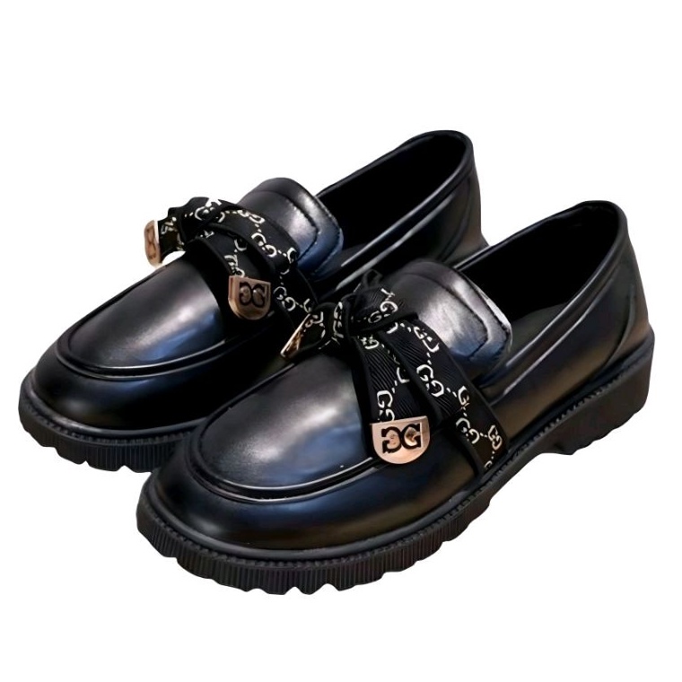 dove -92 Sepatu Docmart Wanita Terbaru / Sepatu Loafer Wanita / Docmart Bow / Sepatu Flat Wanita Kor