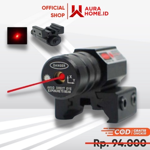 ➙Vcq Tactical Red Dot Laser Gun Picatinny Mount Airsoft Rifle HL / Laser Leser Nyala Warna Merah Red