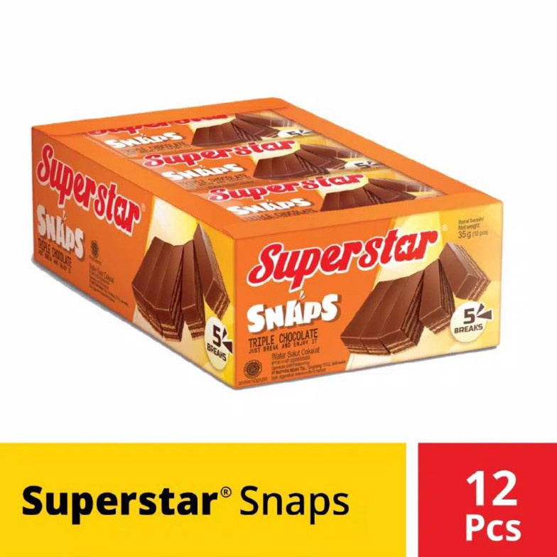 

Best Superstar SNAPS triple coklat 1 box isi 12 pcs SEM