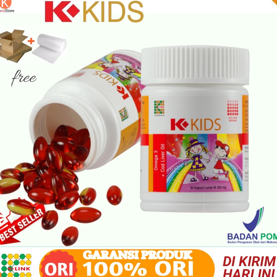 

☋➔✰✪ KKIDS OMEGA KIDS OMEGA 3 ORIGINAL SUPLEMEN MULTI VITAMIN ANAK ANAK Ready Stok