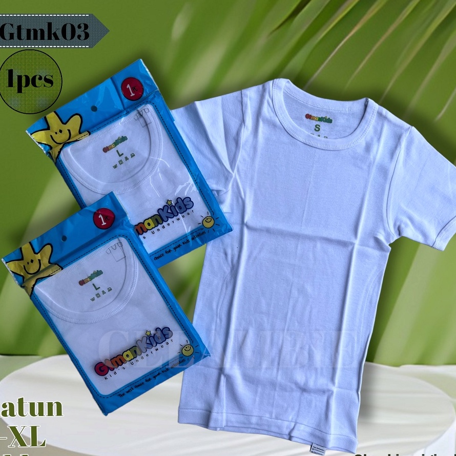 ៚ IX 1482 Kaos Dalam Gt man Kids | Oblong Anak Gt man | Kaos Dalam Anak Polos Katun Premium Quality 
