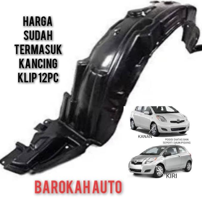 yaris list spakbor liner fender mobil yaris 2006 sampai 2012